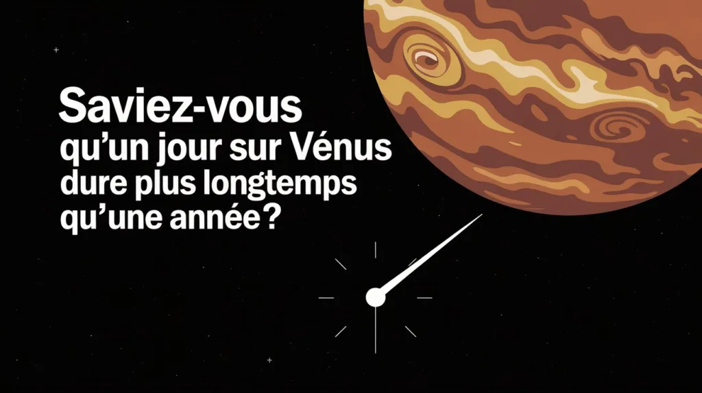 Saviez-vous qu'un Jour sur Vénus Dure plus Longtemps qu'une Année ?